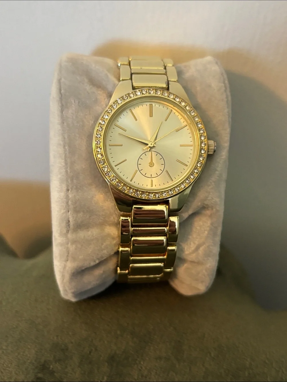 Gold Crystal-Accent Women's Watch